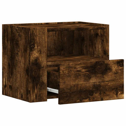 Comodini a Muro 2 pz Rovere Fumo 45x30x35 cm | homemem39