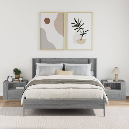 Comodini a Muro 2 pz Grigio Sonoma 45x30x35 cm - homemem39