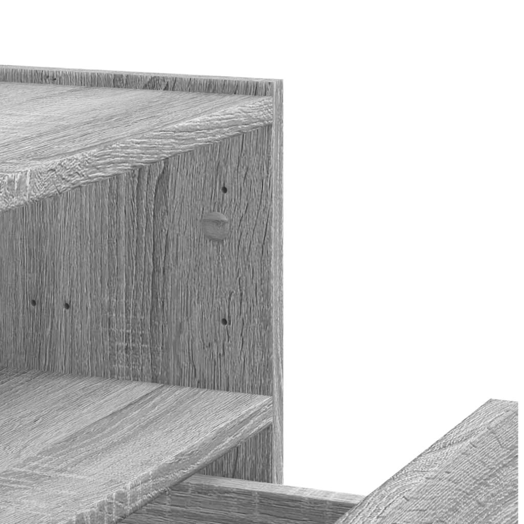 Comodini a Muro 2 pz Grigio Sonoma 45x30x35 cm - homemem39