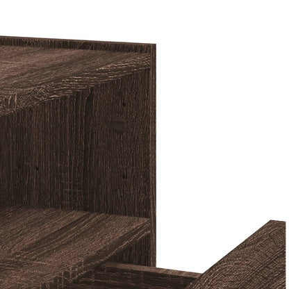 Comodini a Muro 2 pz Rovere Marrone 45x30x35 cm - homemem39