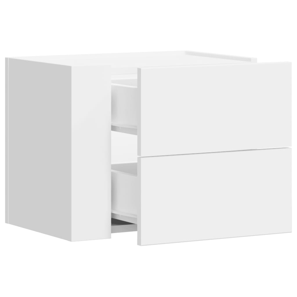 Comodino a Parete Bianco 45x30x35 cm - homemem39