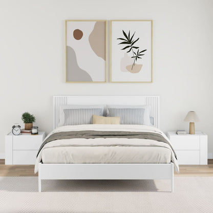 Comodini a Muro 2 pz Bianchi 45x30x35 cm - homemem39