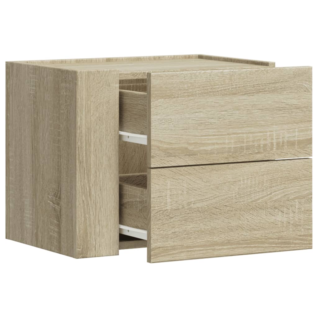 Comodini a Muro 2 pz Rovere Sonoma 45x30x35 cm - homemem39