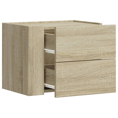Comodini a Muro 2 pz Rovere Sonoma 45x30x35 cm - homemem39