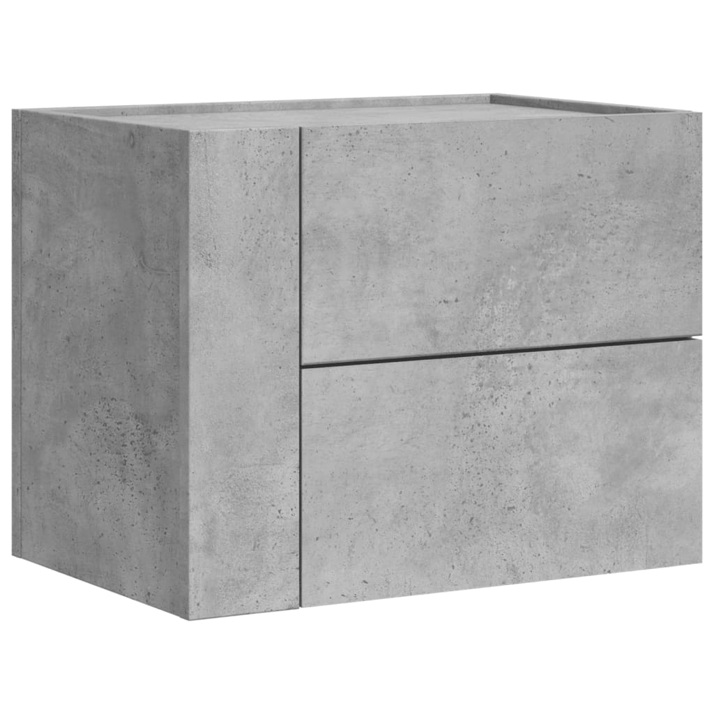 Comodini a Muro 2 pz Grigio Cemento 45x30x35 cm - homemem39