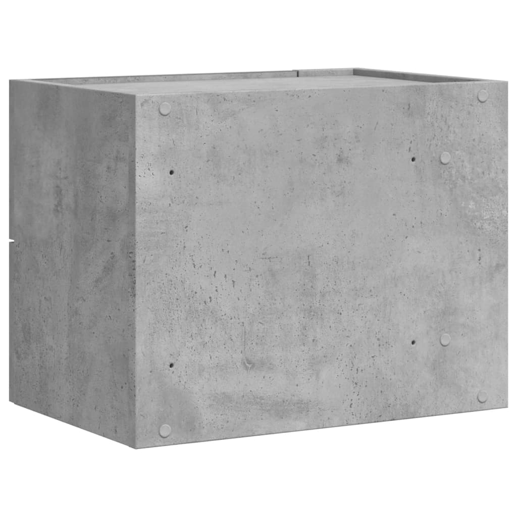 Comodini a Muro 2 pz Grigio Cemento 45x30x35 cm