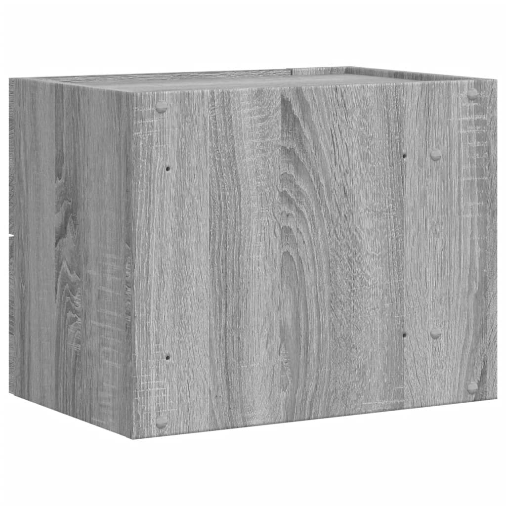 Comodino a Muro Grigio Sonoma 45x30x35 cm | homemem39