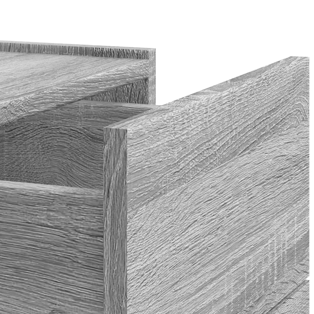 Comodino a Muro Grigio Sonoma 45x30x35 cm - homemem39