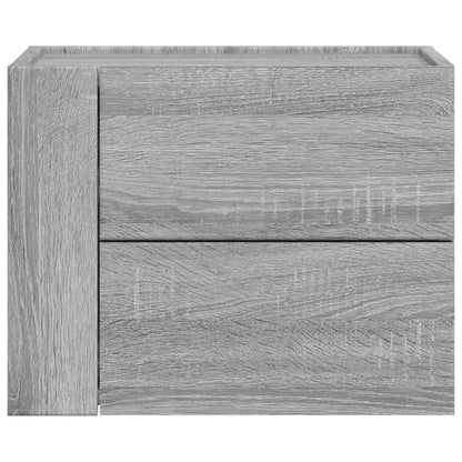 Comodini a Muro 2 pz Grigio Sonoma 45x30x35 cm - homemem39