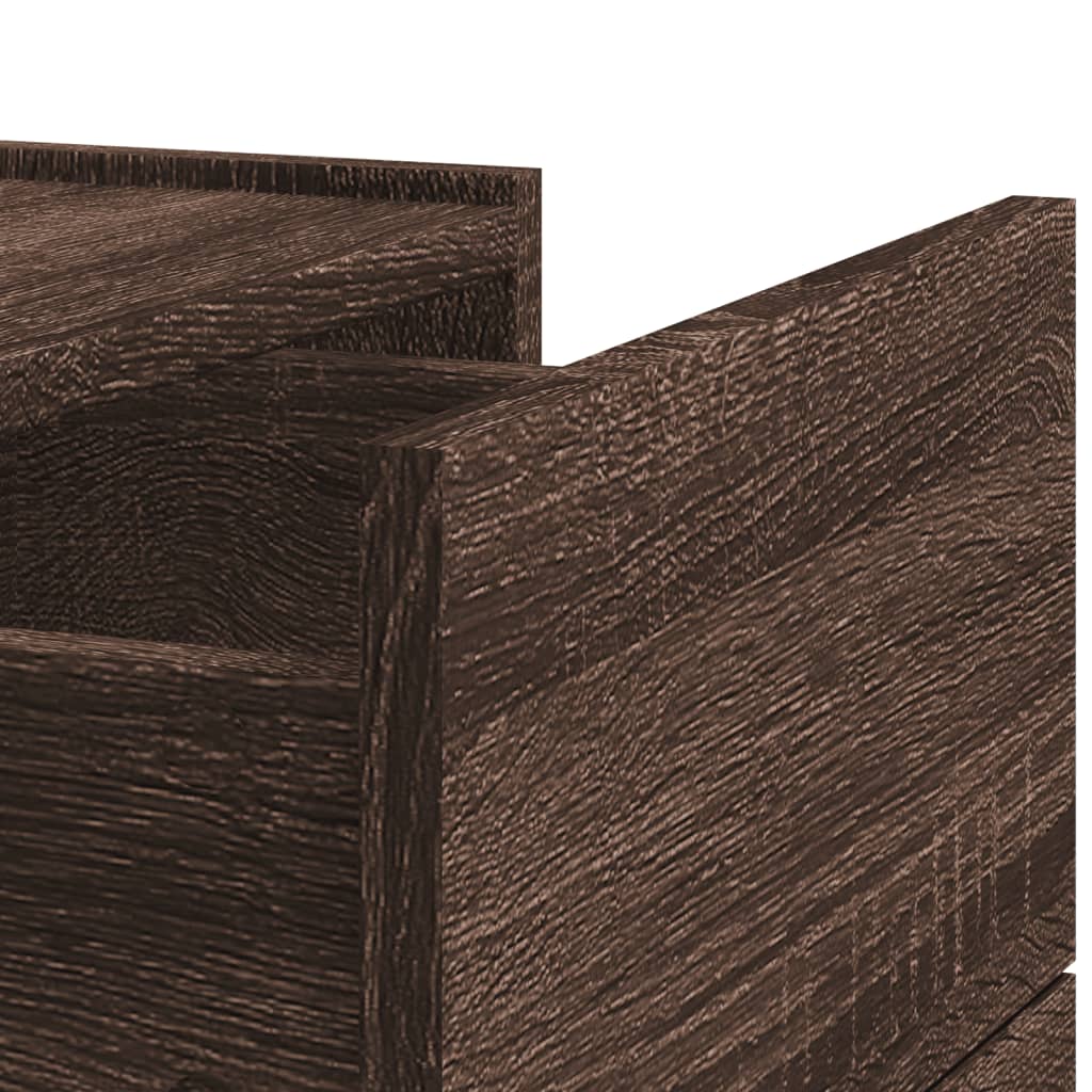 Comodino a Muro Rovere Marrone 45x30x35 cm | homemem39