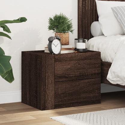 Comodino a Muro Rovere Marrone 45x30x35 cm | homemem39
