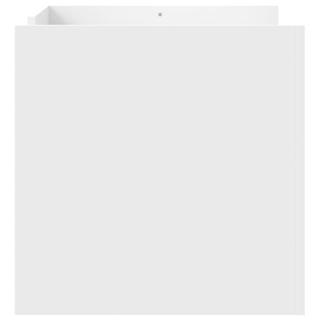 Tavolino da Salotto Bianco 80x50x50 cm in Legno Multistrato | homemem39