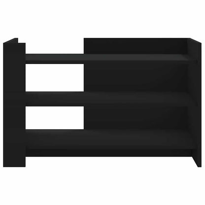 Tavolino da Salotto Nero 80x50x50 cm in Legno Multistrato