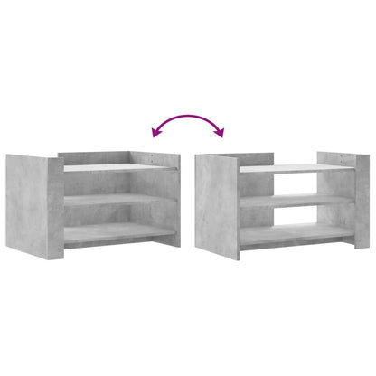 Tavolino Salotto Grigio Cemento 80x50x50 cm Legno Multistrato | homemem39