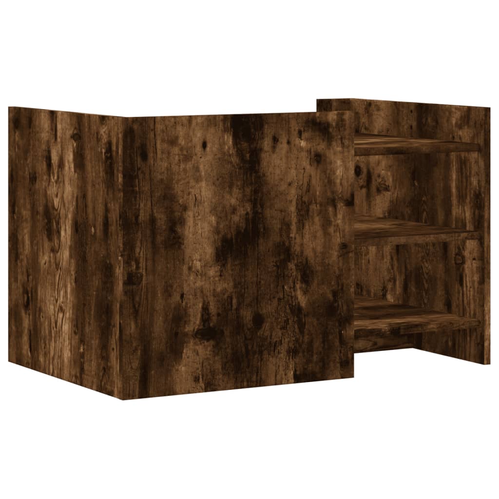 Tavolino da Salotto Rovere Fumo 80x50x50cm in Legno Multistrato | homemem39