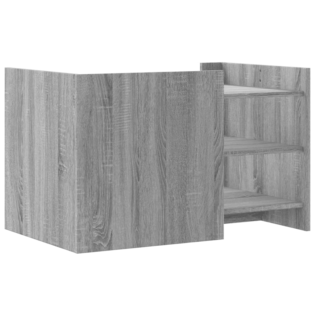 Tavolino Salotto Grigio Sonoma 80x50x50 cm Legno Multistrato | homemem39