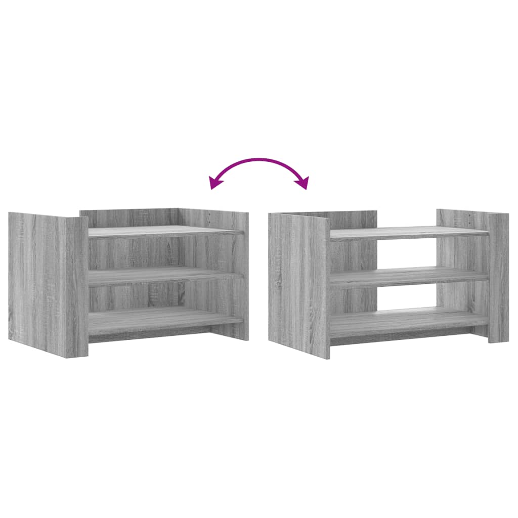 Tavolino Salotto Grigio Sonoma 80x50x50 cm Legno Multistrato | homemem39