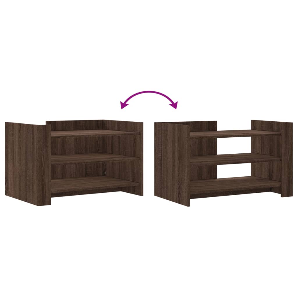 Tavolino da Salotto Rovere Marrone 80x50x50cm Legno Multistrato | homemem39