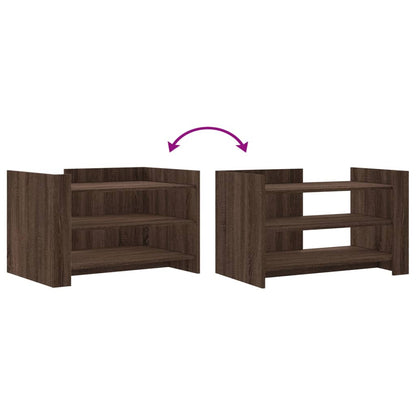 Tavolino da Salotto Rovere Marrone 80x50x50cm Legno Multistrato | homemem39