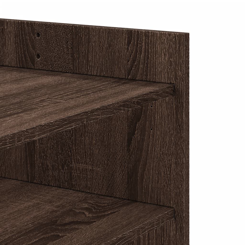 Tavolino da Salotto Rovere Marrone 80x50x50cm Legno Multistrato | homemem39