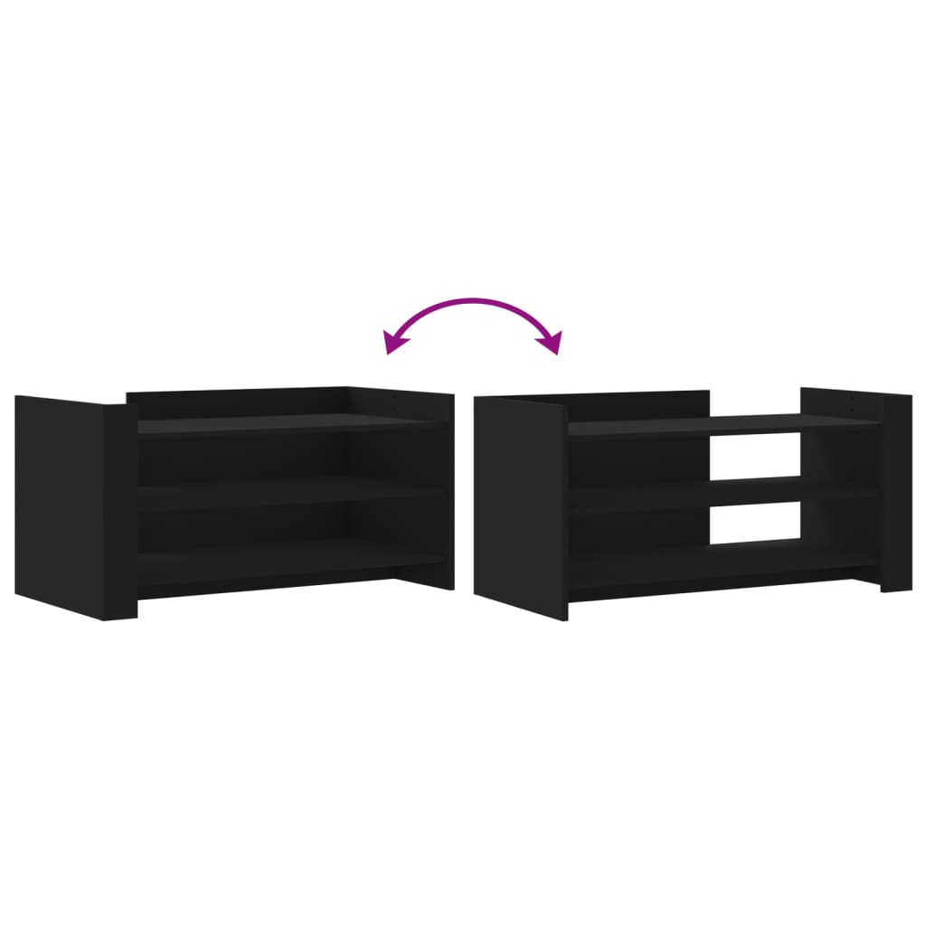 Tavolino da Salotto Nero 100x50x50 cm Legno Multistrato | homemem39