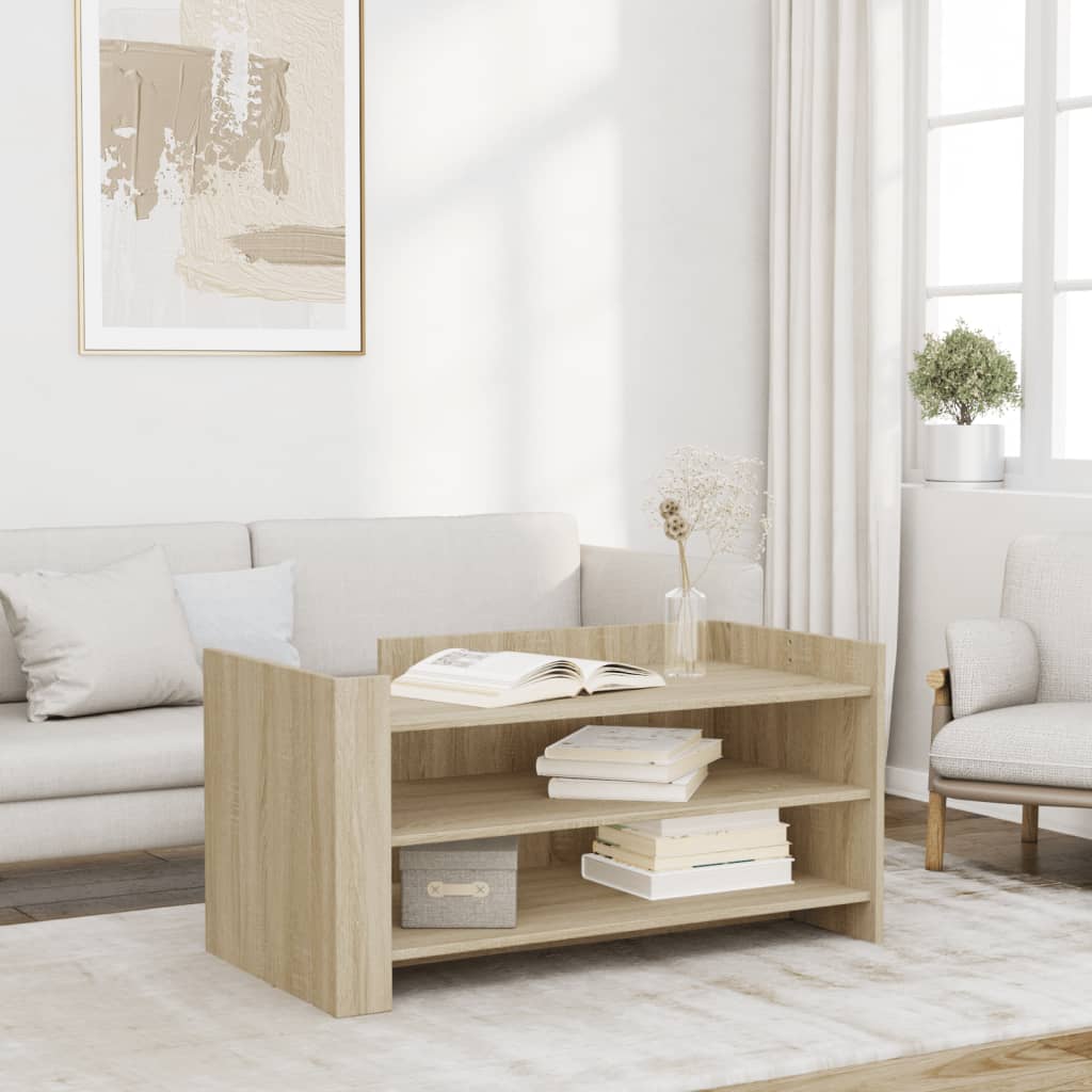 Tavolino Salotto Rovere Sonoma 100x50x50cm in Legno Multistrato | homemem39