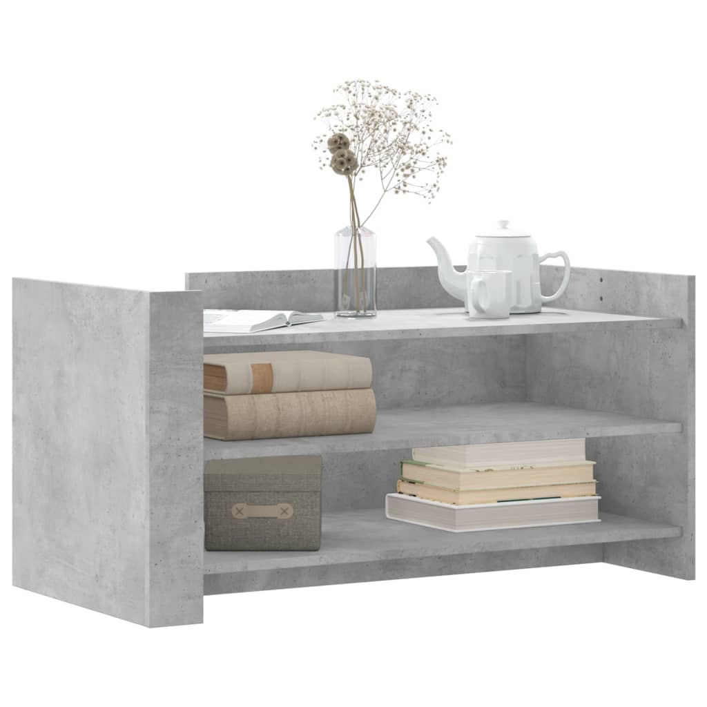 Tavolino Salotto Grigio Cemento 100x50x50 cm Legno Multistrato | homemem39