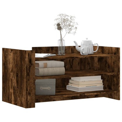 Tavolino Salotto Rovere Fumo 100x50x50 cm in Legno Multistrato | homemem39