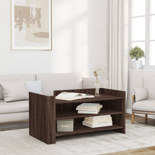 Tavolino Salotto Rovere Marrone 100x50x50 cm Legno Multistrato | homemem39