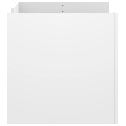 Tavolino da Salotto Bianco 80x50x50 cm in Legno Multistrato | homemem39