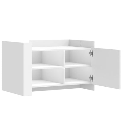 Tavolino da Salotto Bianco 80x50x50 cm in Legno Multistrato | homemem39