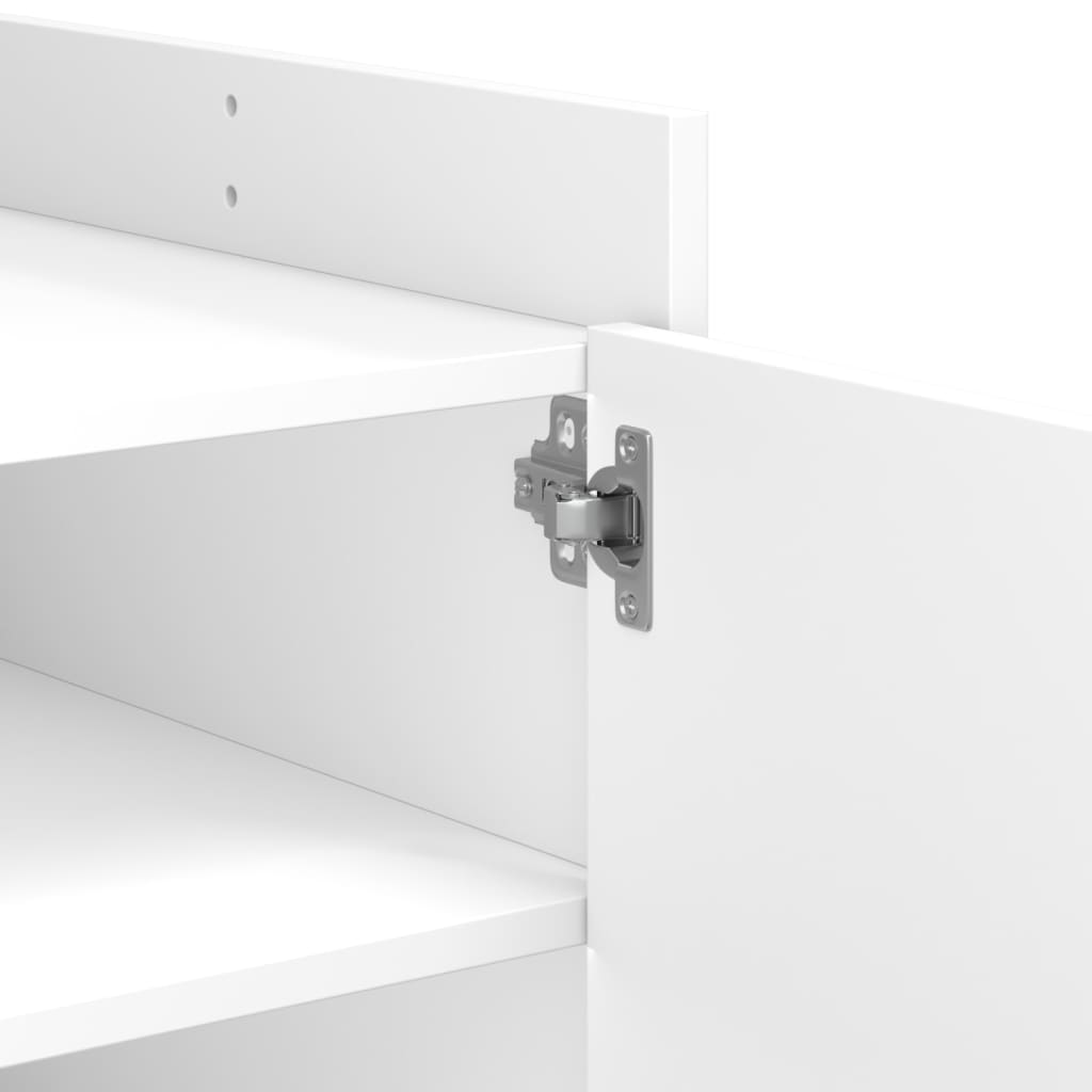 Tavolino da Salotto Bianco 80x50x50 cm in Legno Multistrato | homemem39