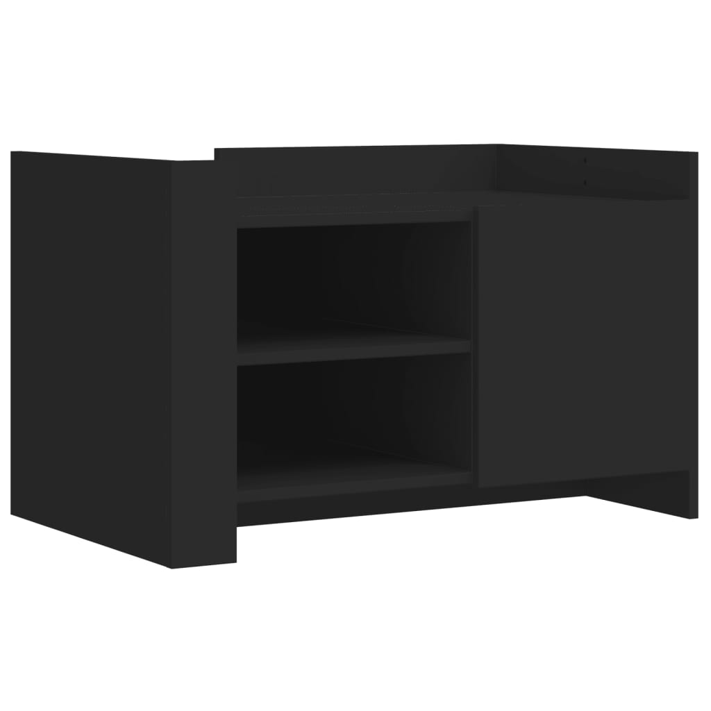 Tavolino da Salotto Nero 80x50x50 cm in Legno Multistrato | homemem39