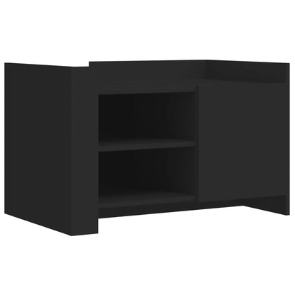 Tavolino da Salotto Nero 80x50x50 cm in Legno Multistrato | homemem39