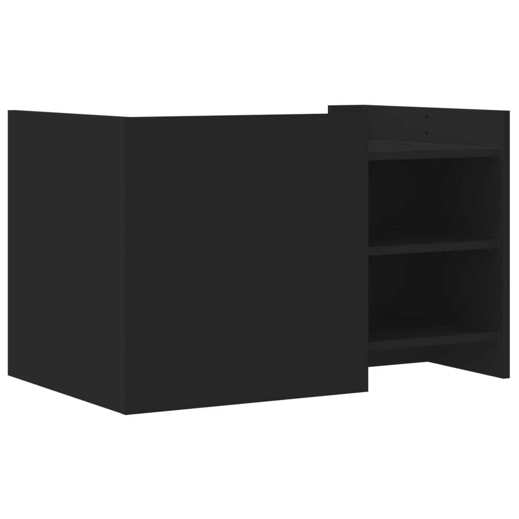Tavolino da Salotto Nero 80x50x50 cm in Legno Multistrato | homemem39