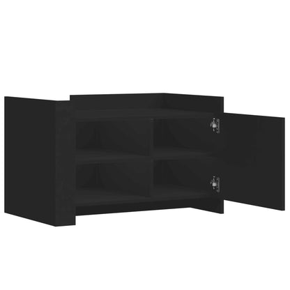 Tavolino da Salotto Nero 80x50x50 cm in Legno Multistrato | homemem39