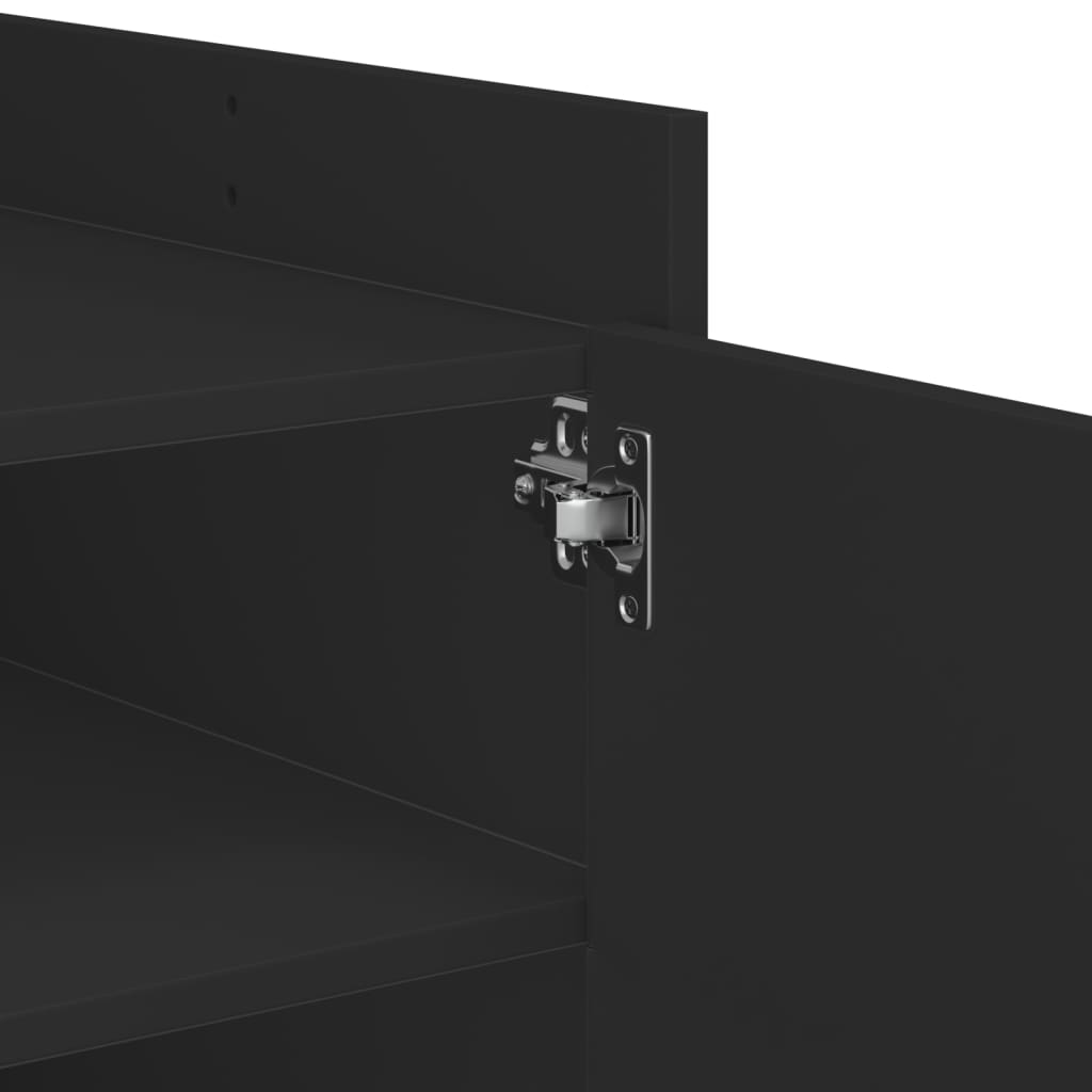 Tavolino da Salotto Nero 80x50x50 cm in Legno Multistrato | homemem39