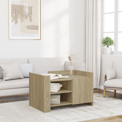 Tavolino da Salotto Rovere Sonoma 80x50x50 cm Legno Multistrato | homemem39