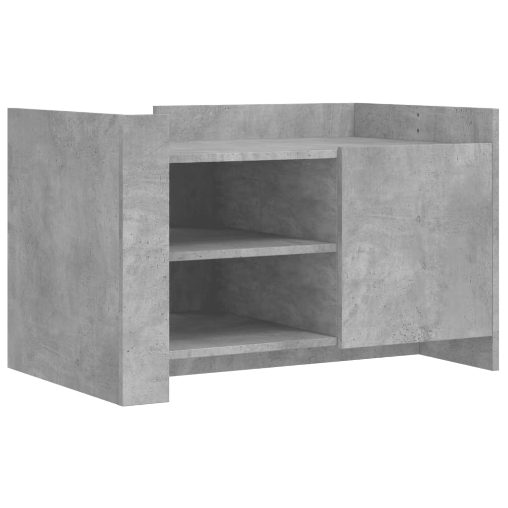 Tavolino Salotto Grigio Cemento 80x50x50 cm Legno Multistrato | homemem39