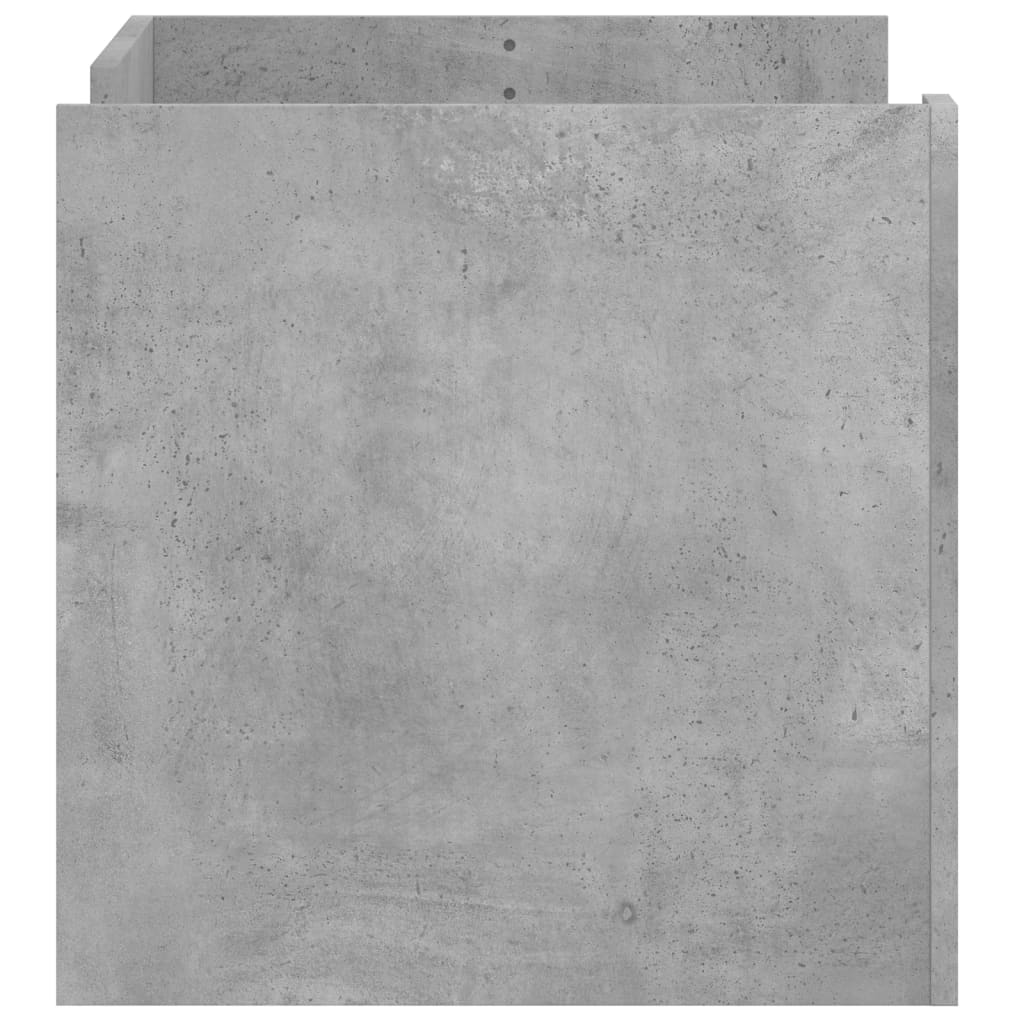 Tavolino Salotto Grigio Cemento 80x50x50 cm Legno Multistrato | homemem39