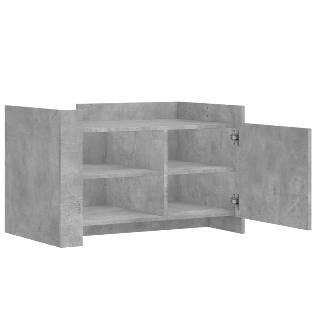 Tavolino Salotto Grigio Cemento 80x50x50 cm Legno Multistrato | homemem39