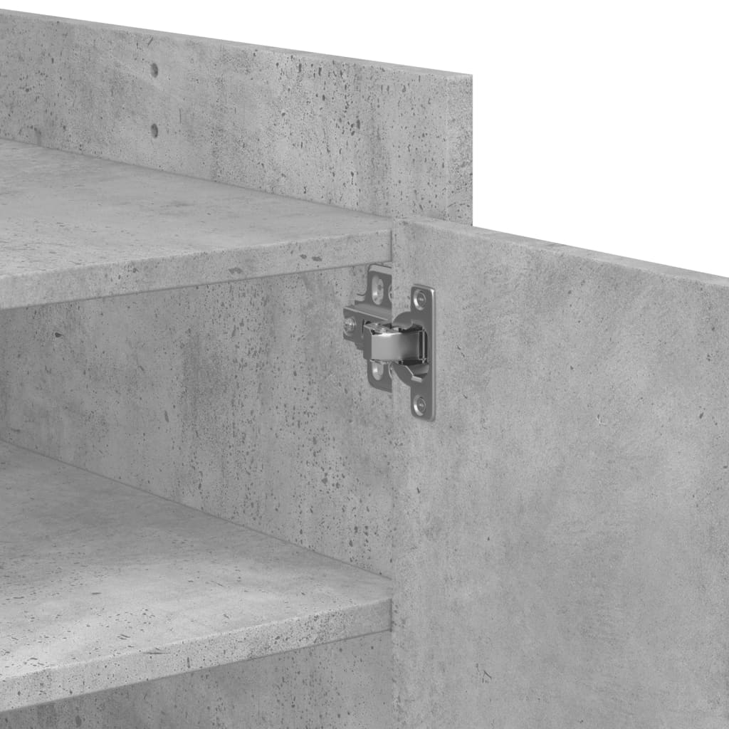 Tavolino Salotto Grigio Cemento 80x50x50 cm Legno Multistrato | homemem39