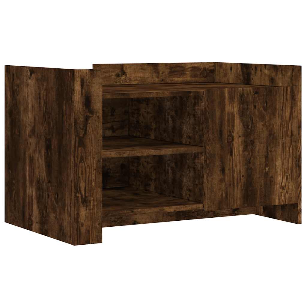 Tavolino da Salotto Rovere Fumo 80x50x50cm in Legno Multistrato | homemem39