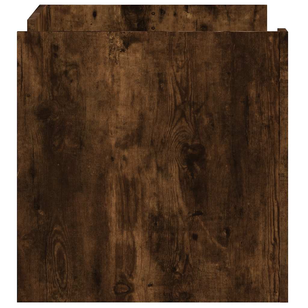 Tavolino da Salotto Rovere Fumo 80x50x50cm in Legno Multistrato | homemem39