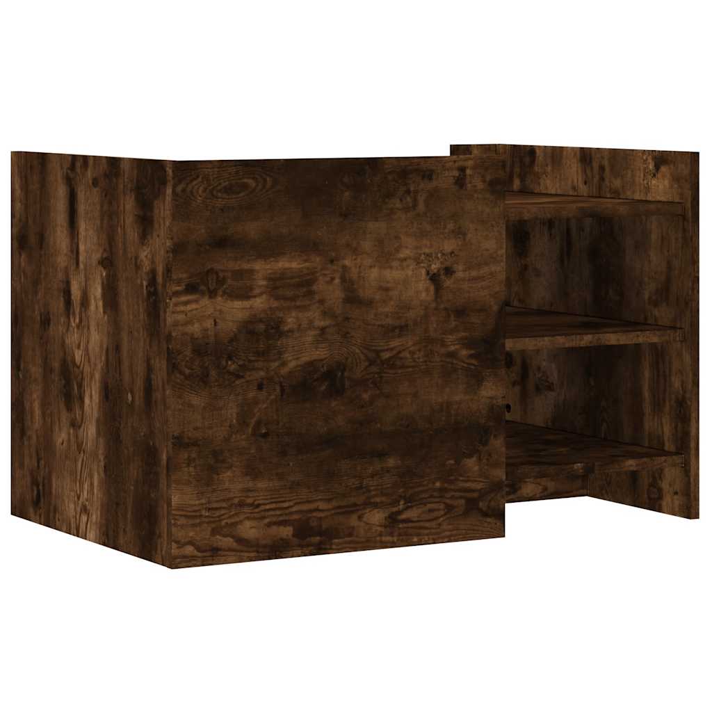 Tavolino da Salotto Rovere Fumo 80x50x50cm in Legno Multistrato | homemem39
