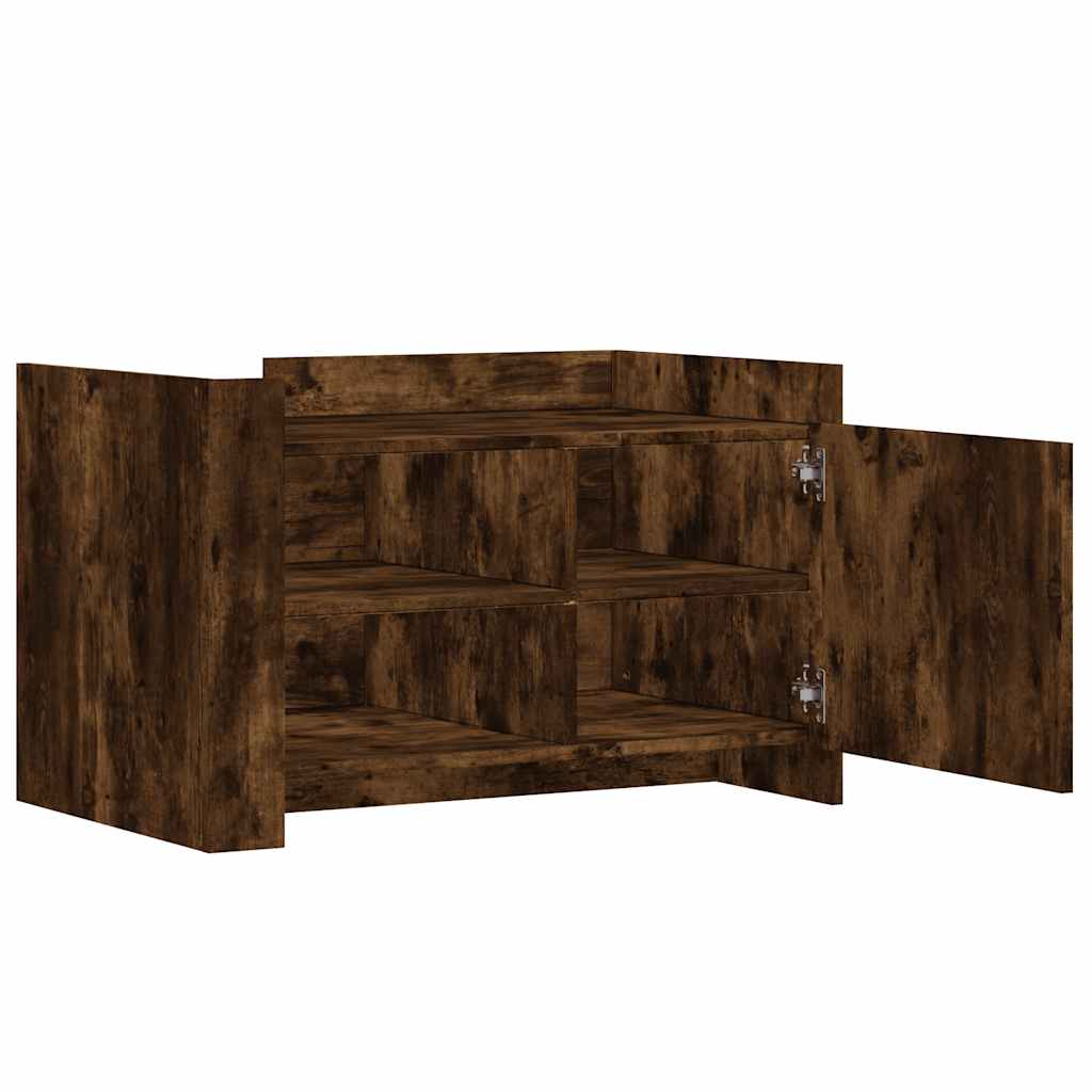 Tavolino da Salotto Rovere Fumo 80x50x50cm in Legno Multistrato | homemem39