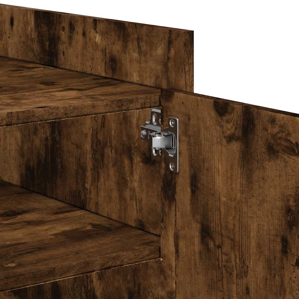 Tavolino da Salotto Rovere Fumo 80x50x50cm in Legno Multistrato | homemem39