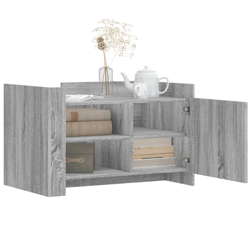 Tavolino Salotto Grigio Sonoma 80x50x50 cm Legno Multistrato | homemem39