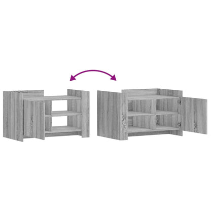 Tavolino Salotto Grigio Sonoma 80x50x50 cm Legno Multistrato | homemem39