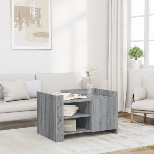 Tavolino Salotto Grigio Sonoma 80x50x50 cm Legno Multistrato | homemem39